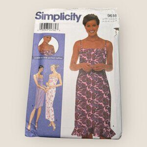 Vintage Simplicity Sewing Pattern 9616 Misses Dress Size 14-20